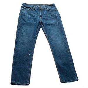 George Mens Size 31Wx29L Dark Blue Denim Casual Slim Painters Jeans